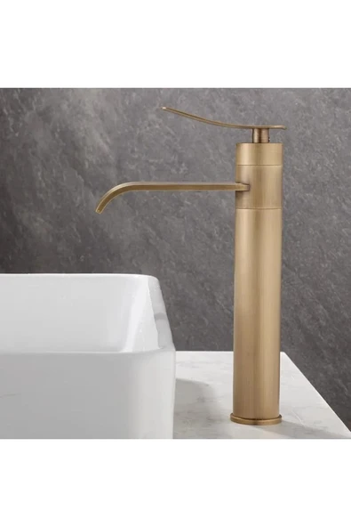 Banyo Çanak Lavabo Bataryası Antik Renk Şelale Model 7 Yıl Garantili Ithal - Resim 2