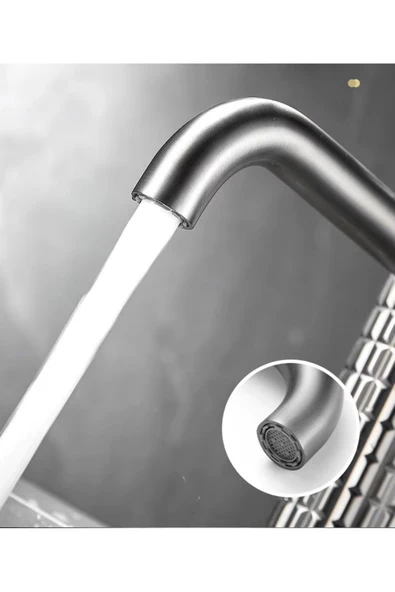 Banyo Lavabo Bataryası Antrasit Renk Yeni Model 7 Yıl Garantili Ithal - Resim 5