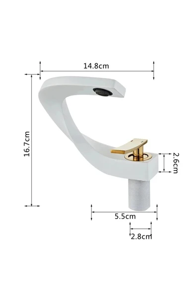 Banyo Lavabo Bataryası Beyaz Renk Şelale Yeni Tasarım 7 Yıl Garantili İthal - 3