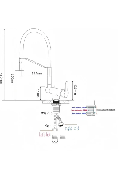 Mutfak Pencere Önü Katlanır Evye Bataryası Spiralli ve Fiskiyeli Yeni 7 Yıl Garantili Ithal - Resim 6