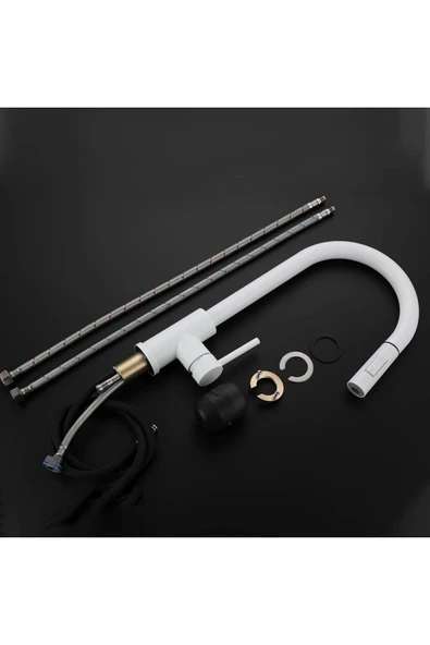 Smart Dokunmaik Mutfak Evye Bataryası Siyah Renk Spiralli Fiskiyeli Yeni Ithal 7 Yıl Garantili - Resim 6