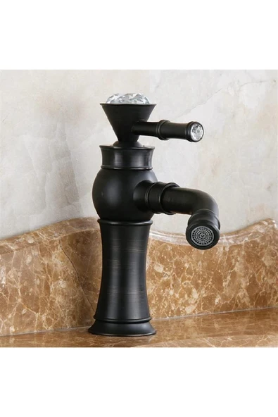 Banyo Lavabo Bataryası Siyah Renk Taşlı Model Yeni Tasarım 7 Yıl Garantili İthal - 2