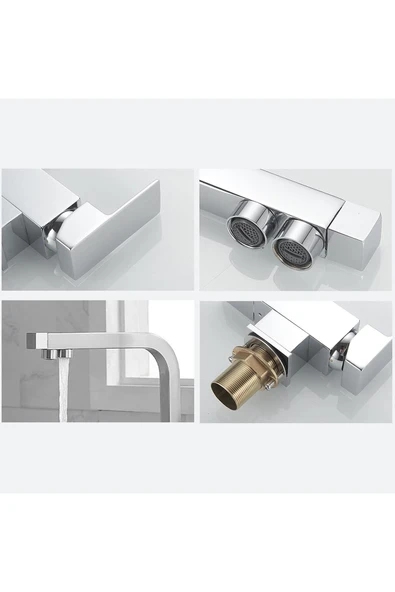 Mutfak Pencere Önü Katlanır Evye Bataryası Su Arıtma Çıkışlı Yeni Krom Renk 7 Yıl Garantili ithal - Resim 8