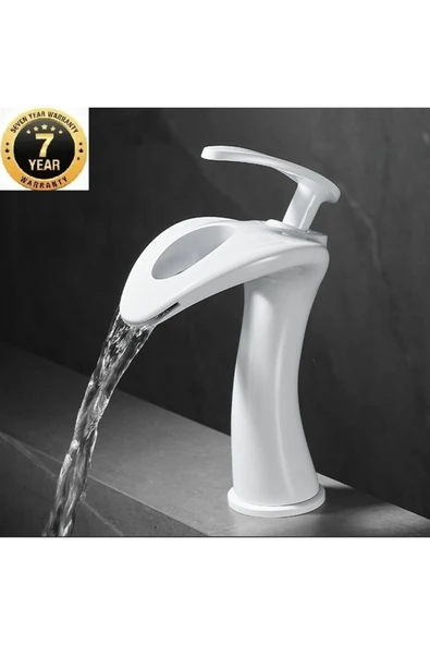 Banyo Lavabo Bataryası Beyaz Renk Yeni Model Şelale  7 Yıl Garantili Ithal