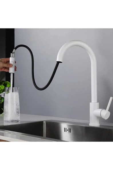 Smart Dokunmaik Mutfak Evye Bataryası Siyah Renk Spiralli Fiskiyeli Yeni Ithal 7 Yıl Garantili - Resim 7