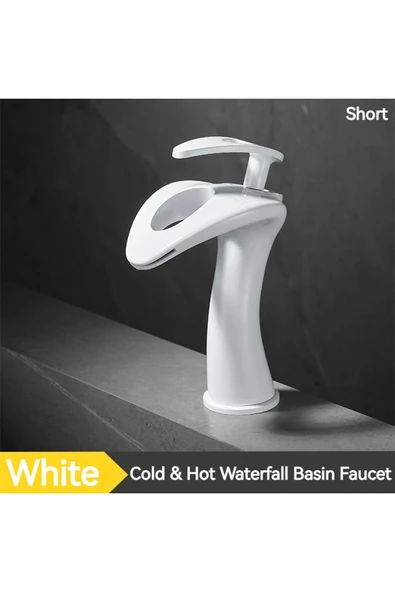 Banyo Lavabo Bataryası Beyaz Renk Yeni Model Şelale  7 Yıl Garantili Ithal - Resim 2