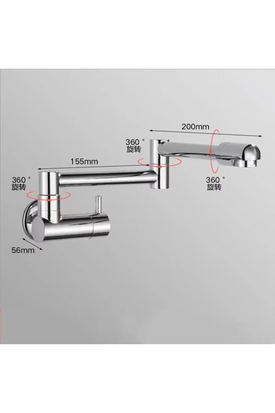 Mutfak Ocak Üstü Musluk Pot Yeni Model Yeni Model Ithal 7 Yıl Garantili - Resim 4