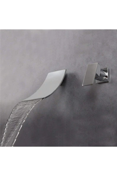 Banyo Lavabo Bataryası Küvet Jakuzi Ankastre Krom Şelale 7 Yıl Garantili Sıva Altı Dahil - Resim 2