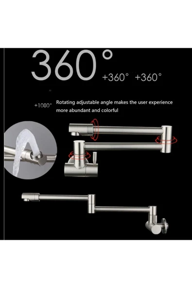 Mutfak Ocak Üstü Musluk Pot Yeni Model Yeni Model Ithal 7 Yıl Garantili - Resim 3