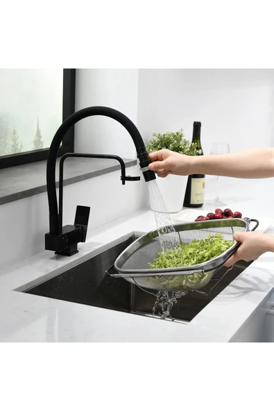 Mutfak Pencere Önü Katlanır Evye Bataryası Spiralli ve Fiskiyeli Yeni 7 Yıl Garantili Ithal - Resim 2