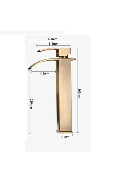 Banyo Çanak Lavabo Bataryası Antik Renk Şelale Model 7 Yıl Garantili Ithal - Resim 5