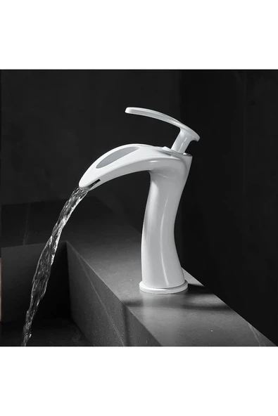 Banyo Lavabo Bataryası Beyaz Renk Yeni Model Şelale  7 Yıl Garantili Ithal - Resim 4