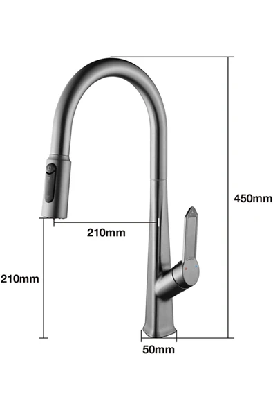 Mutfak Evye Bataryası Su Arıtma Çıkışlı 2025 Yeni Model Spiralli Ve Fiskiyeli 7 Yıl Garanti Ithal - Resim 5