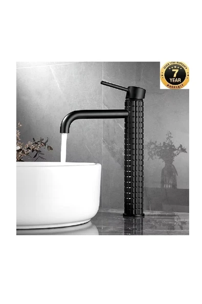Banyo Çanak Lavabo Bataryası Siyah Renk Yeni Model 7 Yıl Garantili Ithal