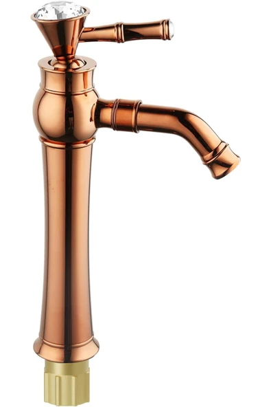 Banyo Çanak Lavabo Bataryası Rose Renk Taşlı Model 7 Yıl Garantili Ithal - Resim 3