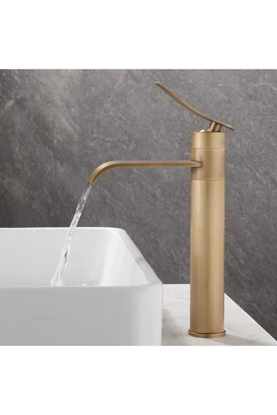 Banyo Çanak Lavabo Bataryası Antik Renk Şelale Model 7 Yıl Garantili Ithal - Resim 3