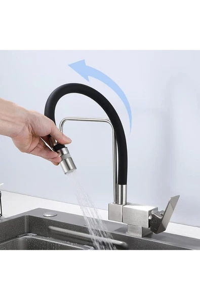 Mutfak Pencere Önü Katlanır Evye Bataryası Spiralli ve Fiskiyeli Yeni 7 Yıl Garantili Ithal - Resim 2