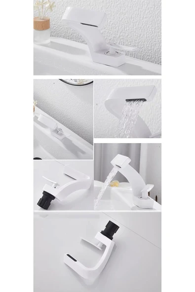 Banyo Lavabo Bataryası Beyaz Renk Şelale Yeni Tasarım 7 Yıl Garantili İthal - 3