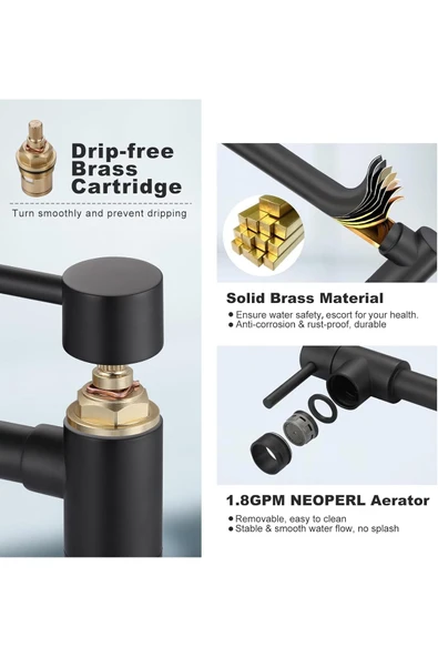 Mutfak Ocak Yanı Musluk Pot Yeni Model Yeni Model Ithal 7 Yıl Garantili - Resim 2