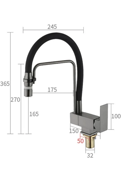 Mutfak Pencere Önü Katlanır Evye Bataryası Spiralli ve Fiskiyeli Yeni 7 Yıl Garantili Ithal - Resim 6