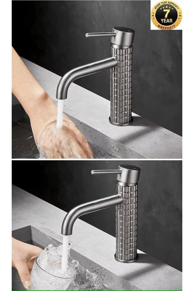 Banyo Lavabo Bataryası Antrasit Renk Yeni Model 7 Yıl Garantili Ithal