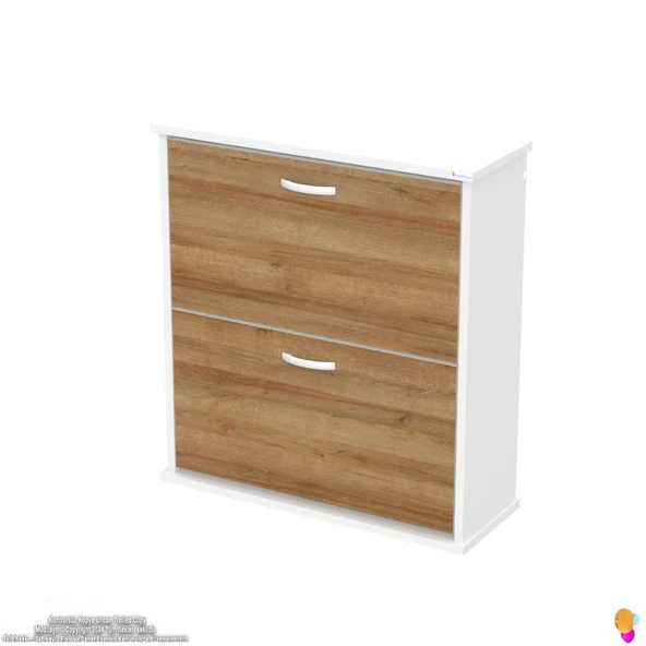 Modilayn UMAY Asma Kapı Önü 72 x 78 x 25, 5 cm’ lik 2 Düşer Kapak 4 Göz Bölmeli Ayakkabılık - 6