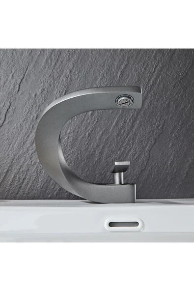 Banyo Lavabo Bataryası Antrasit Renk Şelale Yeni Tasarım 7 Yıl Garantili İthal - 3
