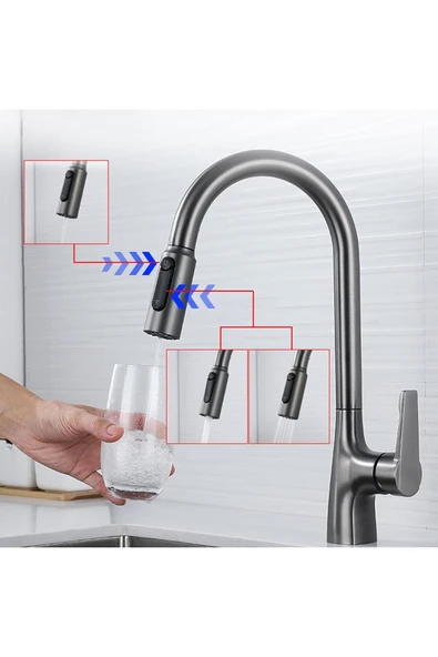 Mutfak Evye Bataryası Su Arıtma Çıkışlı 2025 Yeni Model Spiralli Ve Fiskiyeli 7 Yıl Garanti Ithal - Resim 8