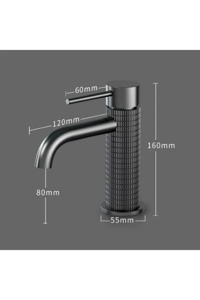 Banyo Lavabo Bataryası Siyah Renk Yeni Model 7 Yıl Garantili Ithal - 5