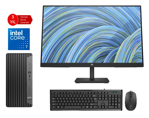 Hp 400 Pro G9 Intel Core I7-13700 16GB 256GB SSD Freedos 23.8 Mon Masaüstü Bilgisayar M6U4T6EAF06+ZETTAUSBBELLEK ürün görseli 1