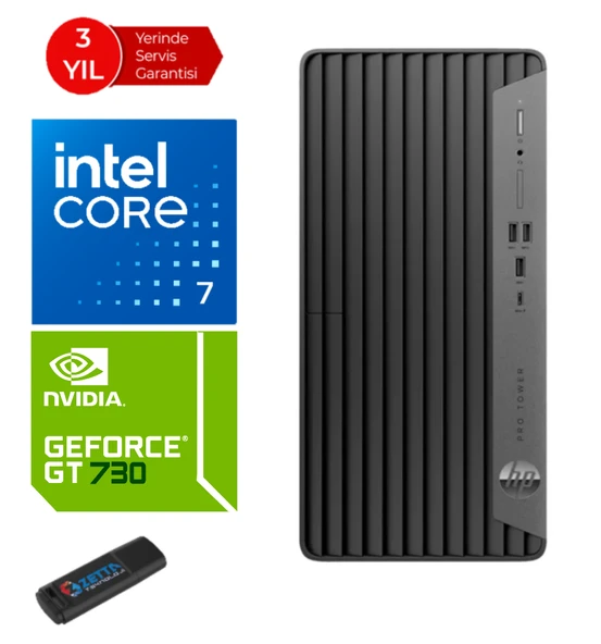 Hp 400 Pro G9 Intel Core I7-13700 48GB 512GB SSD WINDOWS11PRO 4GB/GT730 Masaüstü Bilgisayar NV6U4T6EAW17+ZETTAUSBBELLEK ürün görseli 1
