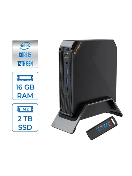 Blackview Intel Core I5 12450H 16GB 2tb SSD Windows 11 Pro Mini Bilgisayar MP200I5P02 ürün görseli