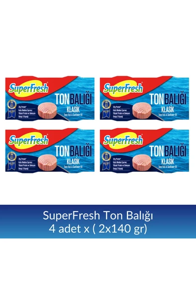 SuperFresh Ton Balığı 140 gr x 8 Adet