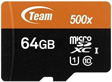 TEAM 500X 64 GB 100MB/s Mikro SDXC Class 10 USH-I Hafıza Kartı + Adaptör (TUSDX64GUHS03)