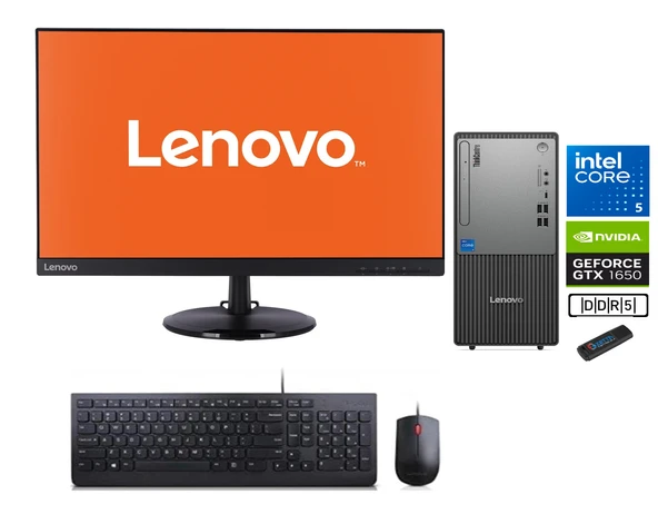 Lenovo Thinkcentre Neo 50T Gen 5 Intel Core I5 13400 96GB Ddr5 1tb SSD 4GB/GTX1650 23.8mon WİN11PRO Masaüstü Blgisayar NEO12UB000ETRTXYW28+ZETTAUSBBELLEK ürün görseli 1