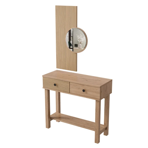 6014 GARDA MDF PROFİL AYAKLI 2 ÇEKMECELİ AYNALI DRESUAR SEPET YUNUS - 9