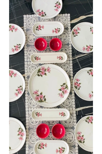 QUEEN  Snowdrop 12 Kişilik 21 Parça Kahvaltı Takımı - 4