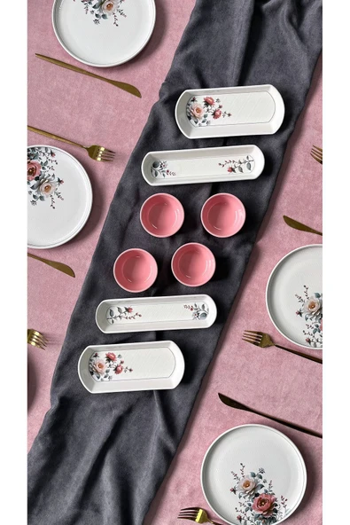 QUEEN  Hasbahçe Model 6 Kişilik 14 Parça Kahvaltı Takımı - 2