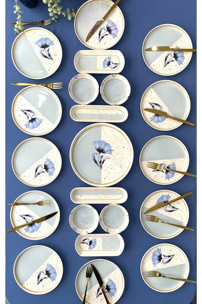 QUEEN  Model 12 Kişilik 21 Parça Kahvaltı Takımı - Resim 3