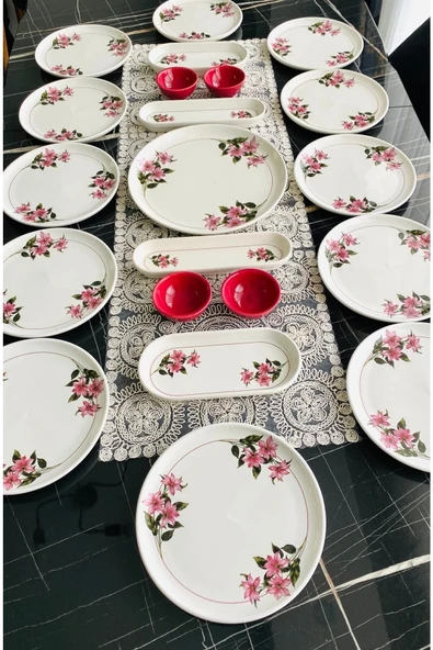 QUEEN  Snowdrop 12 Kişilik 21 Parça Kahvaltı Takımı - 2