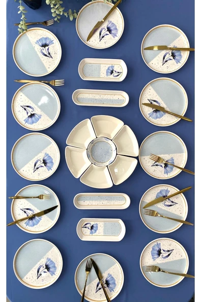 QUEEN  Poppy Model 12 Kişilik 23 Parça Kahvaltı Takımı - 2