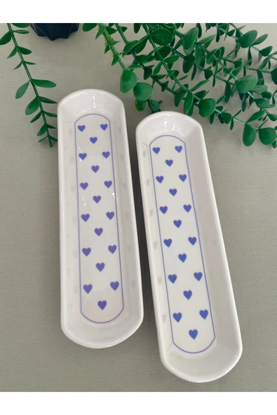 Fein  Love Mavi Kalp 2 Adet Zeytinlik Tabak - 2