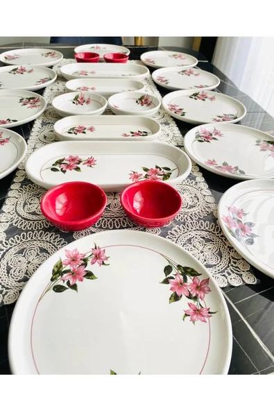 QUEEN  Snowdrop 12 Kişilik 22 Parça Kahvaltı Takımı - 2