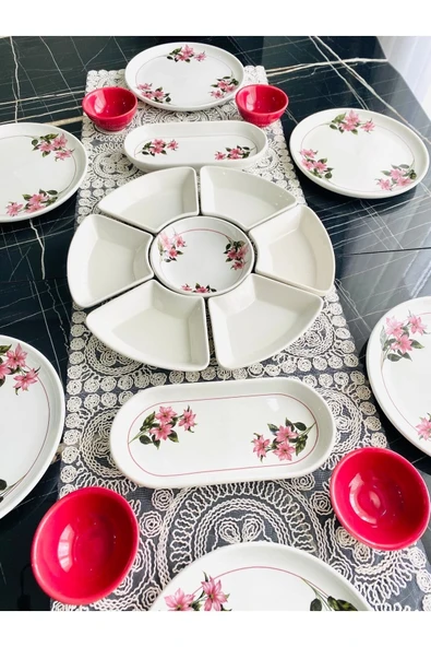 QUEEN  Snowdrop 6 Kişilik 19 Parça Kahvaltı Takımı - 3