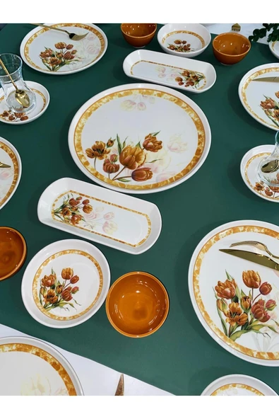 Lale 6 Kişilik 21 Parça Sosluklu Kahvaltı Takımı - 2