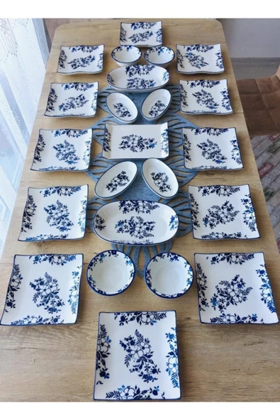 QUEEN  Jasmine Pattern 12 Kişilik 23 Parça Kahvaltı Takımı - 2