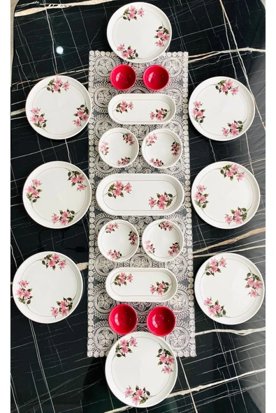 QUEEN  Snowdrop 8 Kişilik 19 Parça Kahvaltı Takımı ürün görseli 1