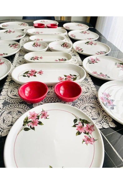 QUEEN  Snowdrop 12 Kişilik 22 Parça Kahvaltı Takımı - 2