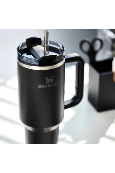 Stanley Quencher Pipetli Termos Bardak 1.18 Lt Siyah - Resim 5
