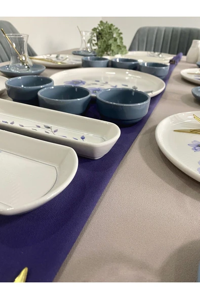 QUEEN  Mor Menekşe 6 Kişilik 29 Parça Kahvaltı Takımı - 4